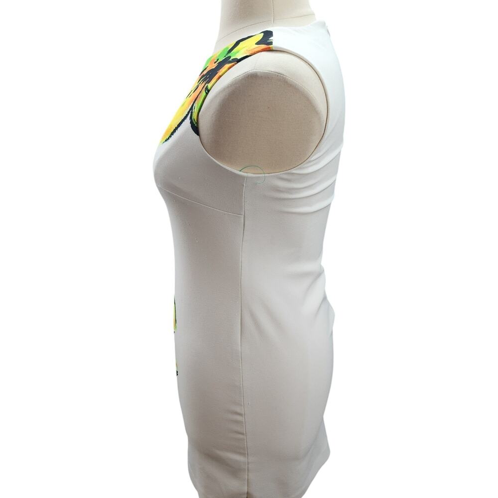 Lauren Ralph Lauren Dress 12P White Floral Shift Sleeveless Lined Stretch Career - Picture 4 of 12